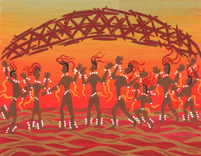 Red Ochre Dancers Early Version
