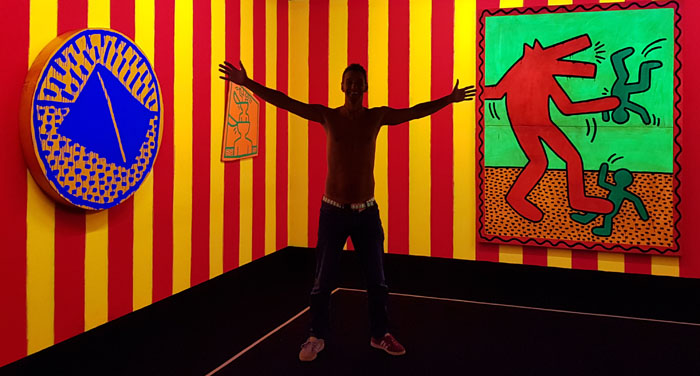 Shirtless Bruce Keith Haring UV Room